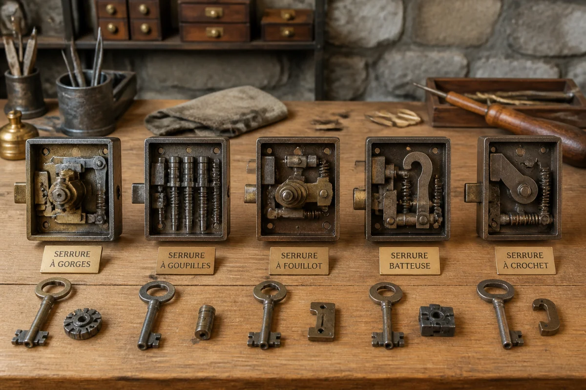 mécanisme serrure ancienne