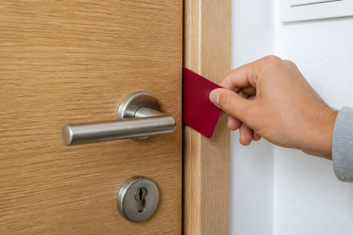 ouvrir une porte avec une carte